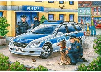 RAVENSBURGER 075744 POLICE AND FIRE FIGHTERS 2x12PC JIGSAW PUZZLE