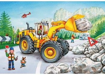 RAVENSBURGER 078028 DIGGERS AT WORK 2x24PC JIGSAW PUZZLE