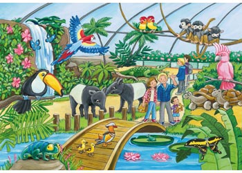 RAVENSBURGER 078066 WELCOME TO THE ZOO 2x24PC JIGSAW PUZZLE