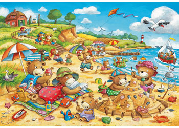 RAVENSBURGER 078295 SEASIDE HOLIDAY 2x24PC JIGSAW PUZZLE