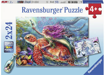 RAVENSBURGER 078349 MERMAID ADVENTURES 2x24PC JIGSAW PUZZLE