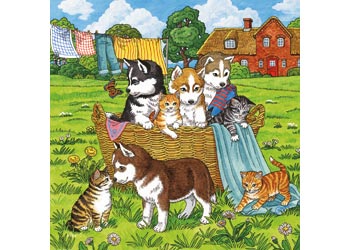 RAVENSBURGER 080021 CATS AND DOGS 3x49PC JIGSAW PUZZLE