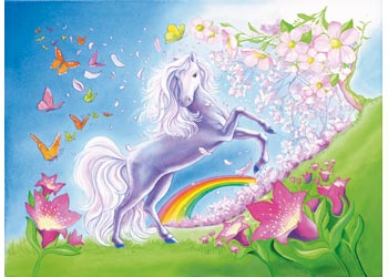 RAVENSBURGER 091935 RAINBOW HORSES 2x24PC JIGSAW PUZZLE