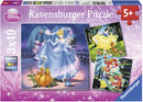 RAVENSBURGER 093397 DISNEY SNOW WHITE CINDERELLA AND ARIEL 3X49PC JIGSAW PUZZLE