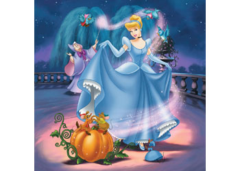 RAVENSBURGER 093397 DISNEY SNOW WHITE CINDERELLA AND ARIEL 3X49PC JIGSAW PUZZLE