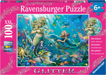 RAVENSBURGER 128723 GLITTER UNDERWATER BEAUTIES 100XXL PC JIGSAW PUZZLE