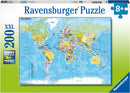 RAVENSBURGER 128907 MAP OF THE WORLD 200PC XXL JIGSAW PUZZLE