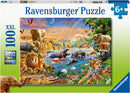 RAVENSBURGER 129102 SAVANNAH JUNGLE WATERHOLE 100PC XXL JIGSAW PUZZLE