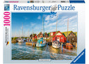 RAVENSBURGER 170920 DEUTSCHLAND COLLECTION COLOURFUL HARBOURSIDE AHRENSHOOP GERMANY 1000PC JIGSAW PUZZLE