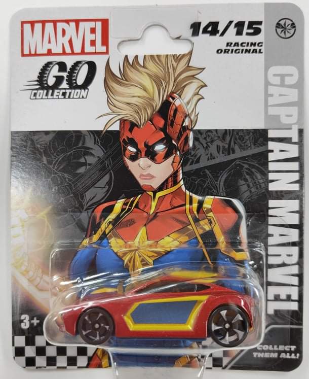 MARVEL GO COLLECTION DIECAST 1:64 RACING SERIES CAPTAIN MARVEL VEHICLE 14 OF 15