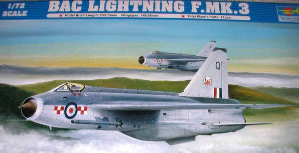 TRUMPETER 01635 BAC LIGHTNING F.MK.3 1/72 SCALE PLASTIC MODEL KIT