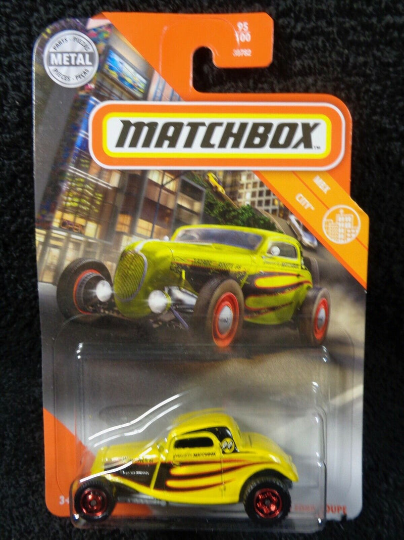 MATCHBOX GKM14  33 FORD COUPE YELLOW 95 OF100  CITY