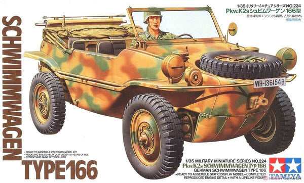 TAMIYA 35224 GERMAN SCHWIMMWAGEN TYPE 66 1/35 SCALE PLASTIC MODEL KIT