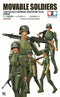 SUYATA SW-001 MOVABLE SOLDIERS MACHINE GUN CREW PLASTIC MODEL KIT