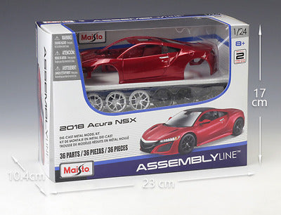 MAISTO 39216 ASSEMBLY LINE 2018 ACURA NSX 1/24 SCALE DIECAST METAL MODEL KIT