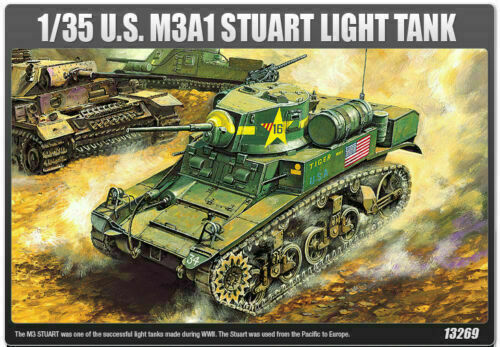 ACADEMY 13269 US M3A1 STUART LIGHT TANK 1:35 PLASTIC MODEL KIT