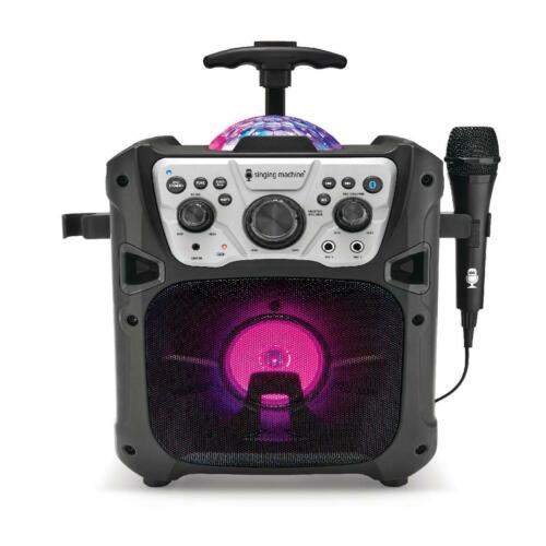 SINGING MACHINE FIESTA GO WITH WIRED MICROPHONE - BLUETOOTH SPEAKER - PA SYSTEM - PORTABLE KARAOKE