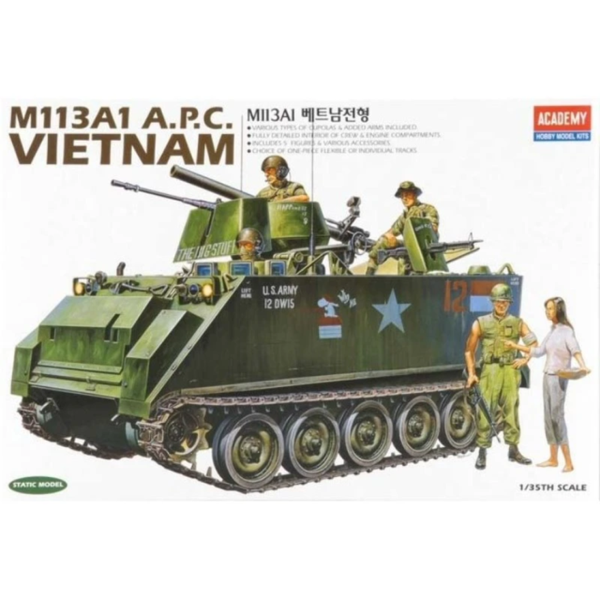 ACADEMY 13266 M113A1 A.P.C. VIETNAM WAR AUST. DECALS 1/35 SCALE PLASTIC MODEL KIT