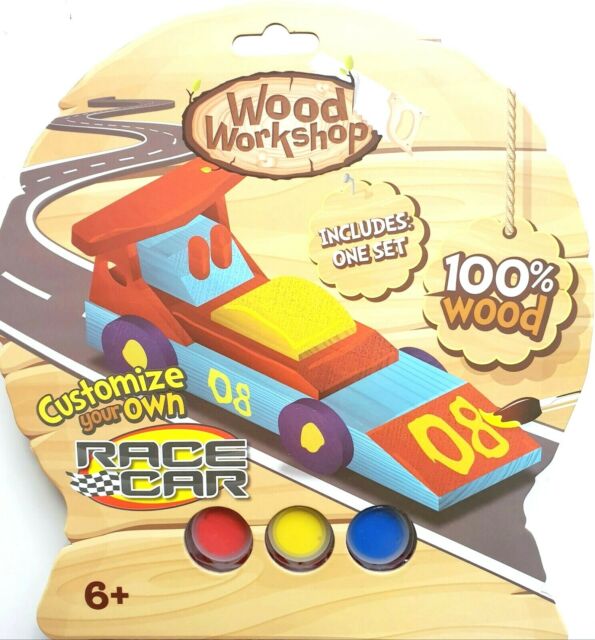 WOOD WORKSHOP RACE CAR CRAFT SET