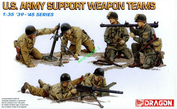 DRAGON 6198 1/35 US ARMY SUPPORT WEAPON TEAMS PLASTIC MODEL KIT