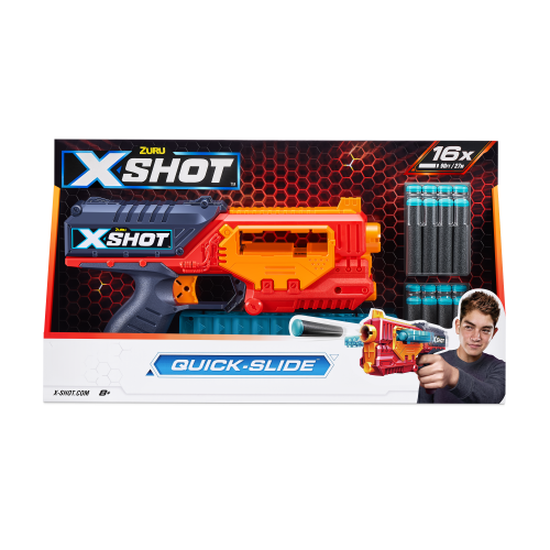 ZURU XSHOT EXCEL - QUICK SLIDE - INCLUDES 16 DARTS