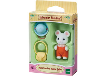 SYLVANIAN FAMILIES 5408 MARSHMALLOW MOUSE BABY BABY - V2