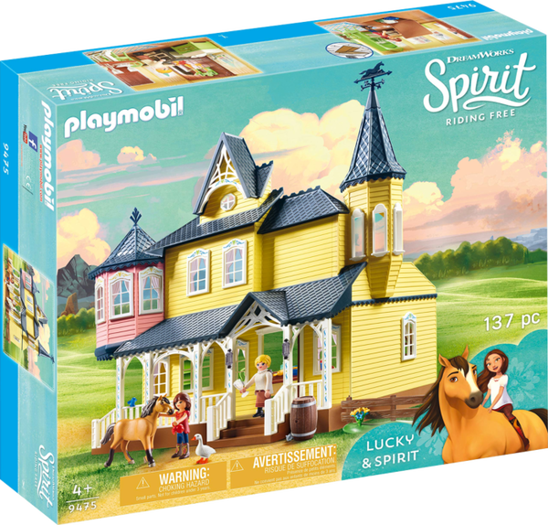 PLAYMOBIL 9475 DREAMWORKS SPIRIT RIDING FREE  LUCKYS HAPPY HOME