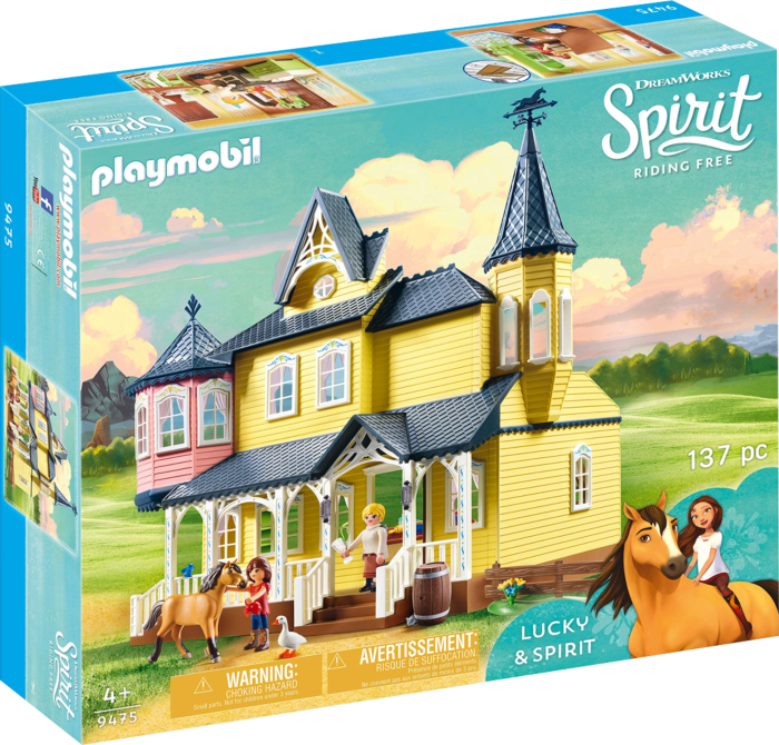 PLAYMOBIL 9475 DREAMWORKS SPIRIT RIDING FREE  LUCKYS HAPPY HOME