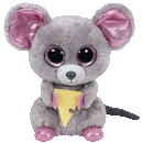 TY BEANIE BOOS SQUEAKER MOUSE WITH CHEESE REGULAR