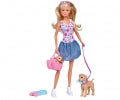 SIMBA STEFFI LOVE PUPPY WALK DOLL WITH ACCESSORIES