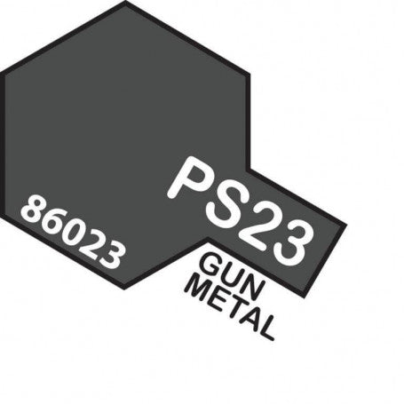 TAMIYA PS-23 GUN METAL POLYCARBONATE AERSOL SPRAY PAINT 100ML