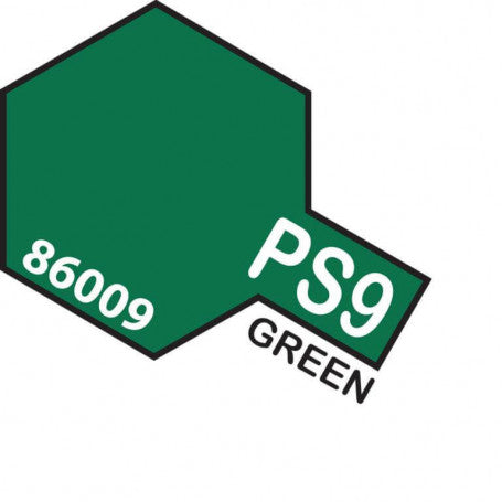 TAMIYA PS-9 GREEN POLYCARBONATE AEROSOL SPRAY PAINT 100ML