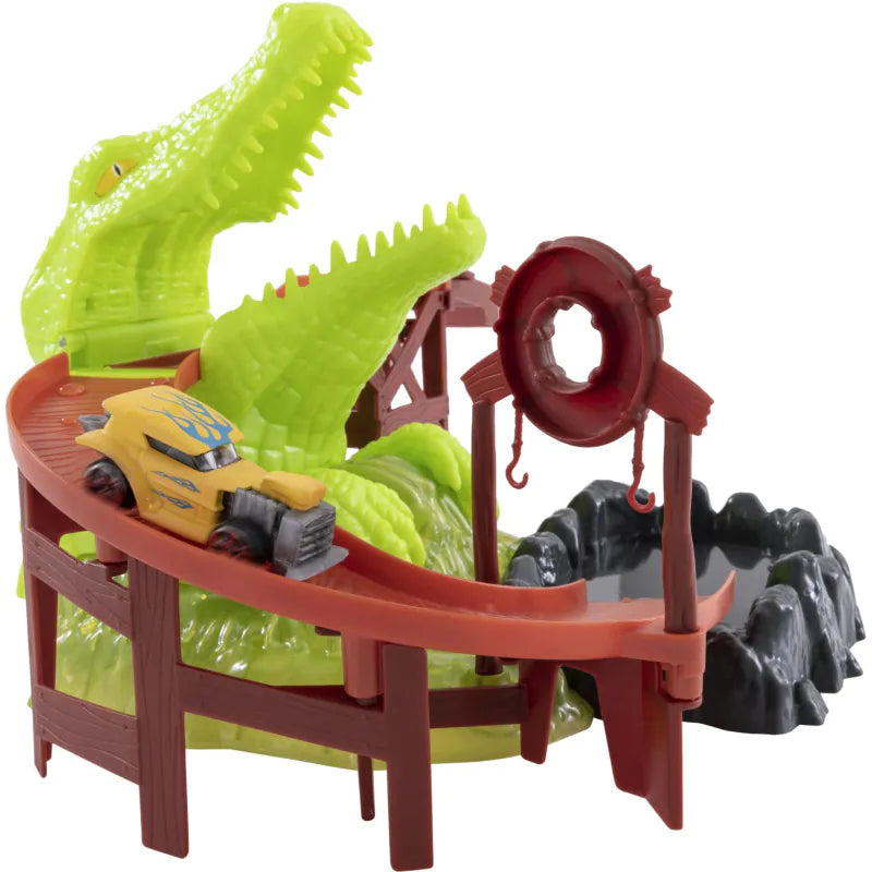 HTI TEAMSTERZ COLOUR CHANGE CROC BITE PLAYSET WITH 1 CAR