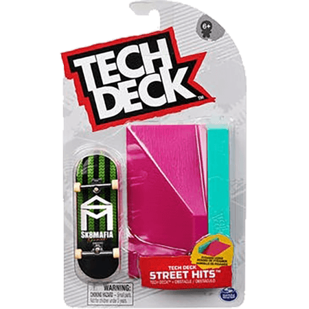 SPIN MASTER TECH DECK STREET HITS SK8MAFIA FINGERBOARD AND PYRAMID LEDGE OBSTACLE