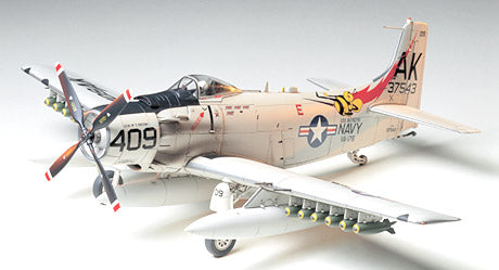 TAMIYA 61058 DOUGLAS A-1H SKYRAIDER U.S. NAVY 1/48 SCALE AIRCRAFT PLASTIC MODEL KIT