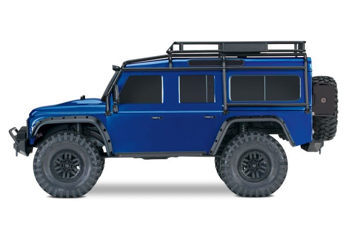 TRAXXAS 82056-4 TRX-4 LAND ROVER DEFENDER SCALE AND TRAIL CRAWLER BLUE REQUIRES BATTERY AND CHARGER TRX4