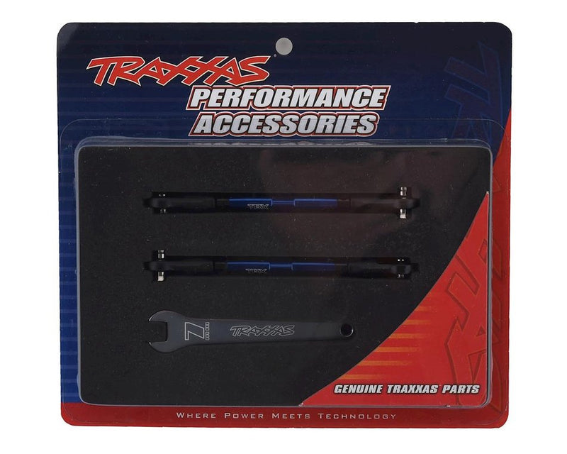 TRAXXAS 8948X TOE LINKS FRONT TUBES BLUE ANODIZED WITH WRENCH