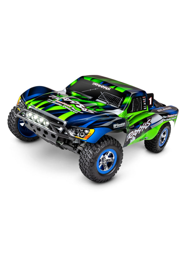 TRAXXAS 58034-61 SLASH GREEN BRUSHED 2WD SHORT COURSE READY TO RUN RC CAR WITH LED LIGHTS