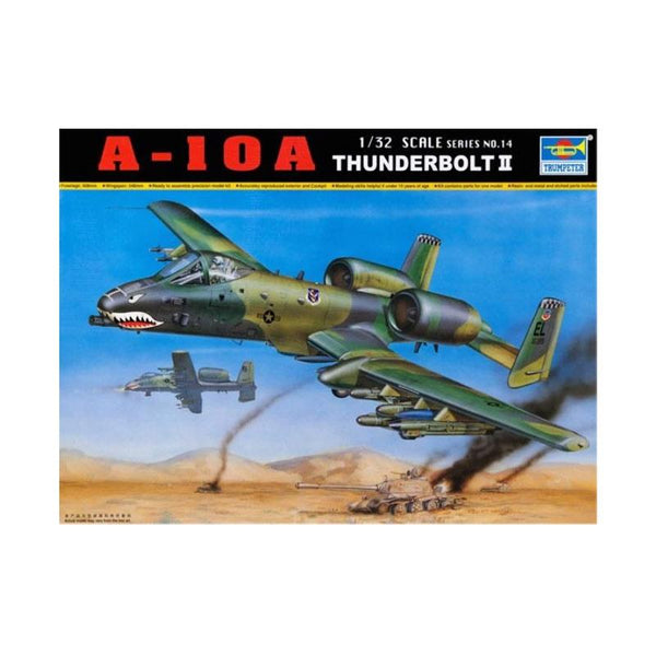 TRUMPETER 02214 US A-10A THUNDERBOLT II SERIES NO.14 PLANE 1/32 SCALE PLASTIC MODEL KIT
