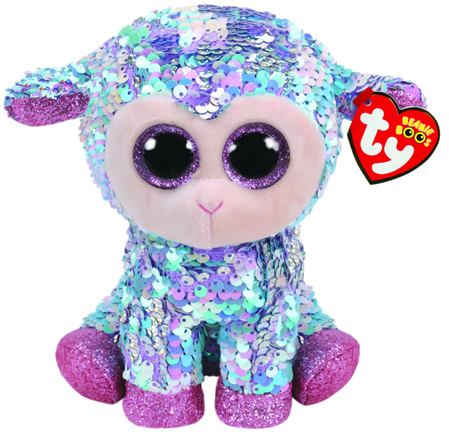 TY BEANIE BOOS FLIPPABLES TULIP PASTEL MULTICOLOURED LAMB REGULAR