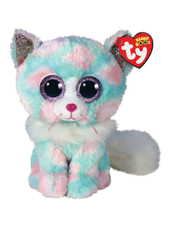 TY BEANIE BOOS OPAL CAT PASTEL MEDIUM