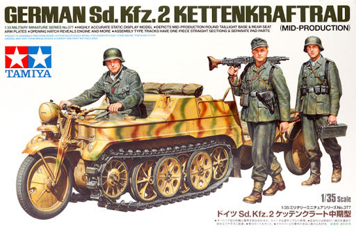 TAMIYA 35377 GERMAN SD.KFZ.2 KETTENKRAFTRAD MID-PRODUCTION 1/35 SCALE PLASTIC MODEL KIT