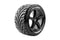 LOUISE L-T3250B 1/8 ON ROAD TRUGGY TYRES WITH BLACK SPOKE RIMS 17MM HEX PAIR