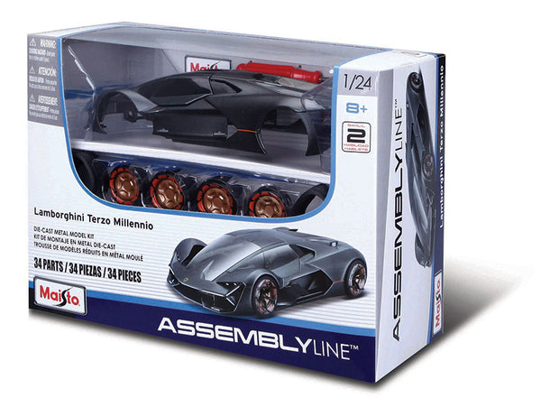 MAISTO 39287 ASSEMBLY LINE LAMBORGHINI TERZO MILLENNIO 1/24 SCALE DIECAST METAL MODEL KIT