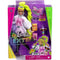 BARBIE FASHIONISTA EXTRA DELUXE DOLL #11 WITH FLUORO GREEN HAIR AND PET
