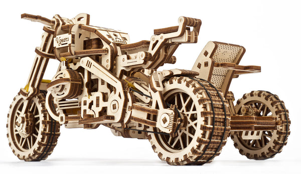 UGEARS 70137 SCRAMBLER UGR-10 WITH SIDE CAR MECHANICAL MODEL