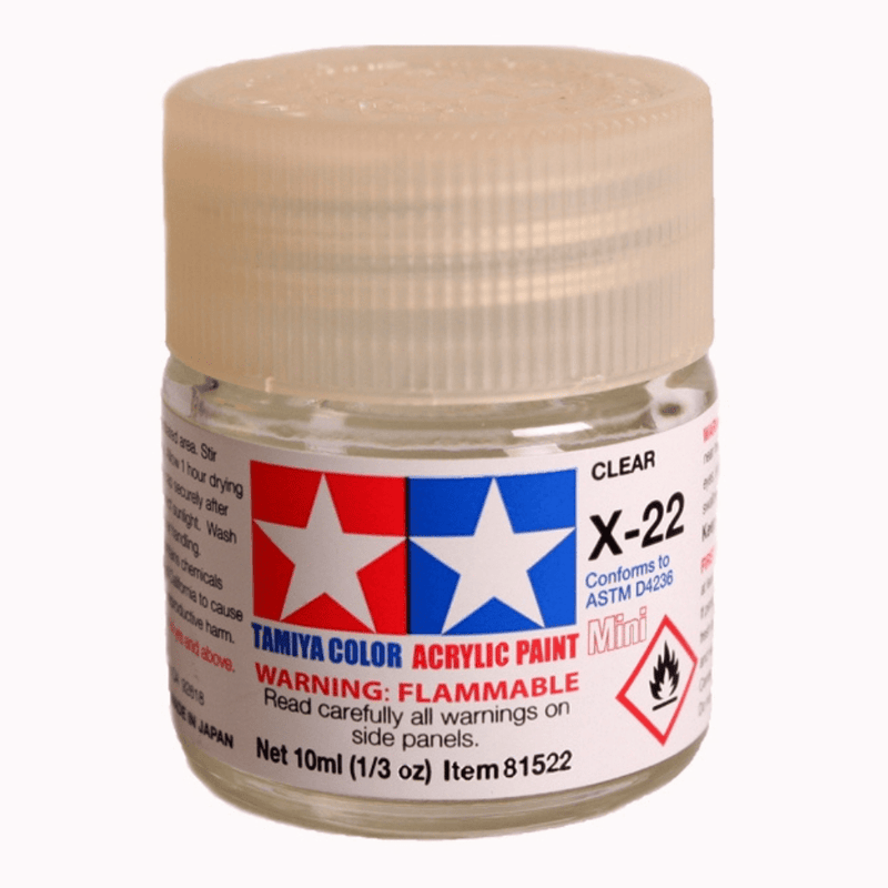 TAMIYA X-22 ACRYLIC CLEAR PAINT 10ML