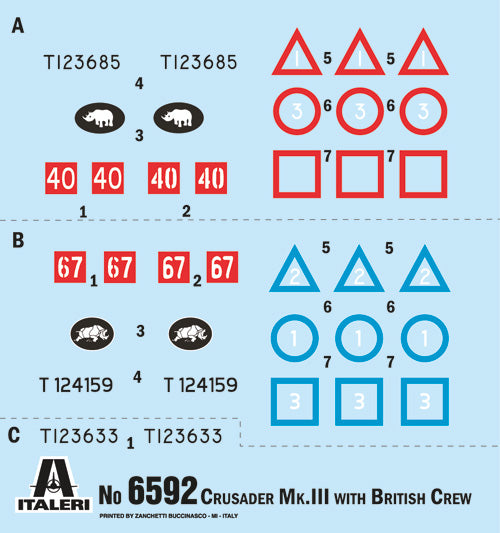 ITALERI 6592 CRUSADER MK III WITH BRITISH TANK CREW 1/35 SCALE PLASTIC MODEL KIT