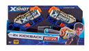 ZURU XSHOT ROYALE EDITION 2 X KICKBACK FOAM DART GUNS WITH 8 DARTS