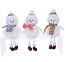 COTTON CANDY 11CM HANGING LEG SNOWMAN SILVER